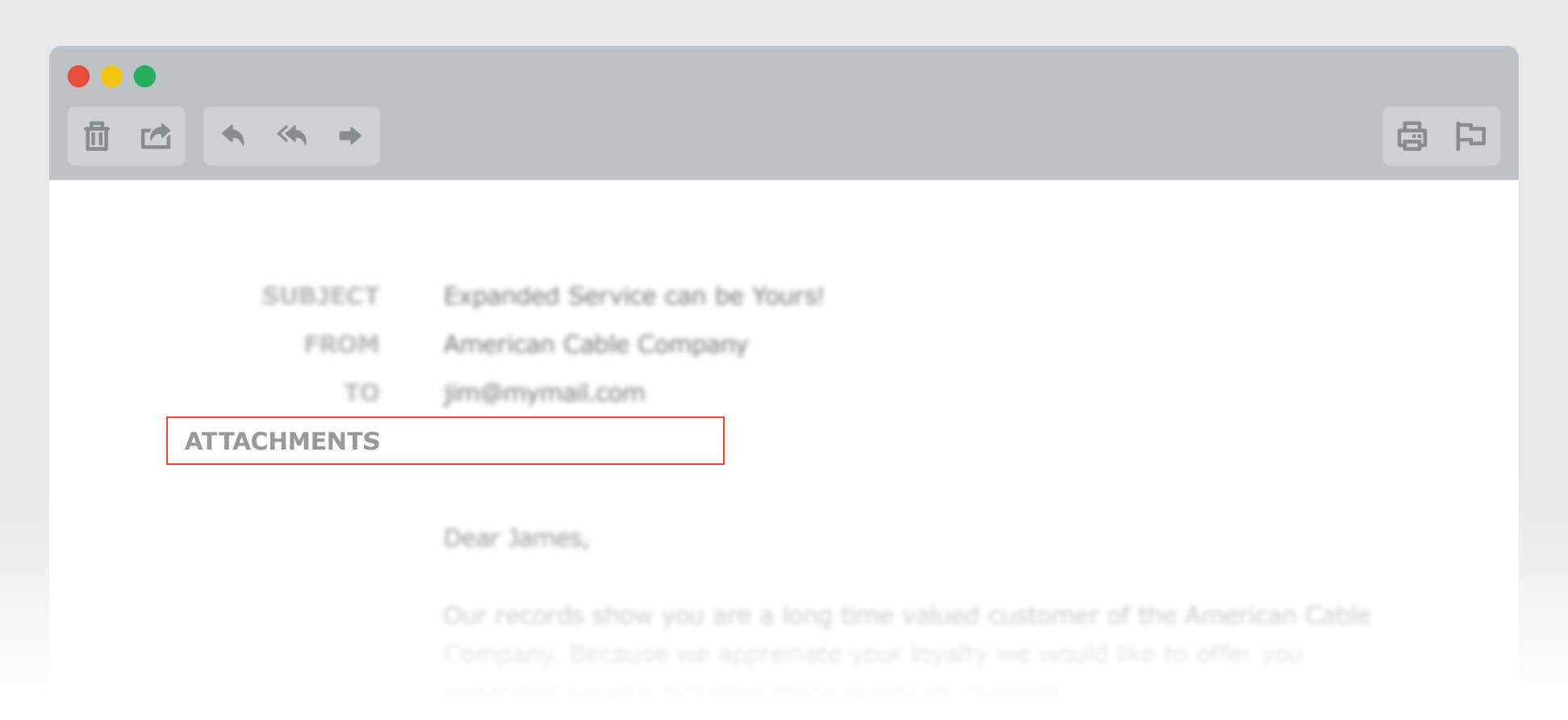 links and attachments phishing email