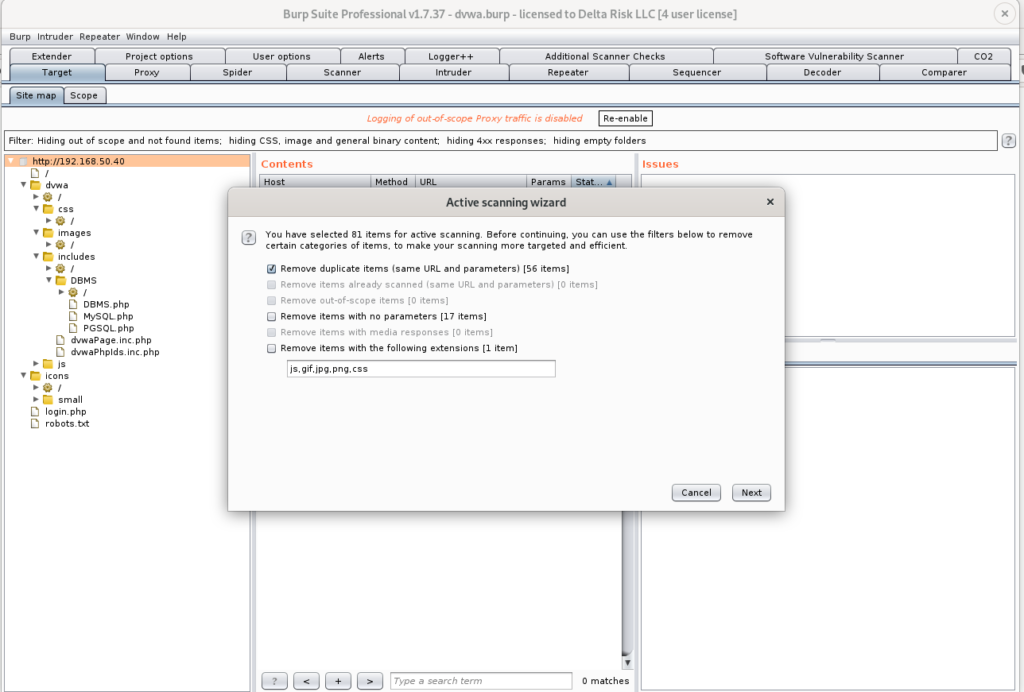 Active Scanning Wizard for Burp Suite Professional